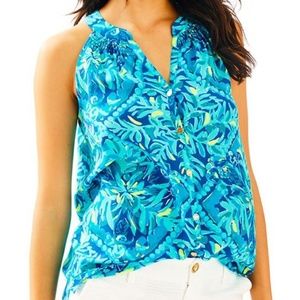 Lilly Pulitzer Button Front Silk Bailey Size: M